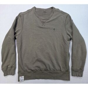 Polo Ralph Lauren Sweatshirt Mens L Waffle Thermal Lined Double Knit Pullover